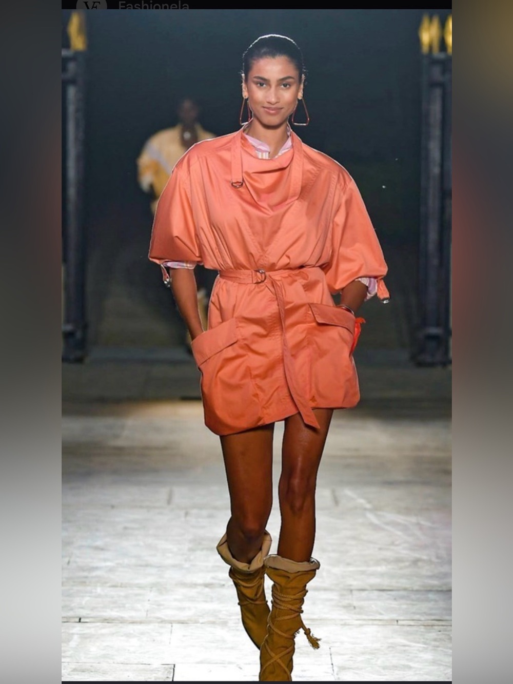 NWT Isabel Marant Friso shift Dress Papaya Size 44 (US ~ 10 12)